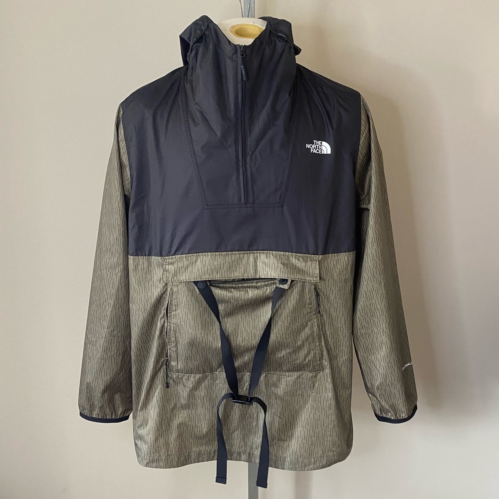 The north face windwall black Olive green windbreaker XL